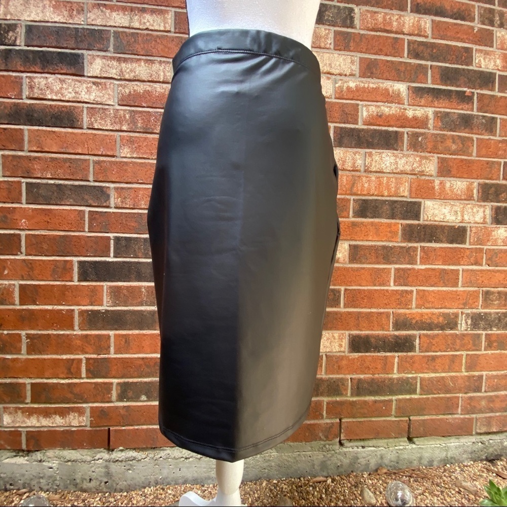 11. Honey and Lace Vegan Faux Leather Pleather Skirt - Picture 5 of 11